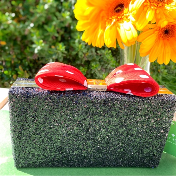 Kate spade Minnie Mouse bow clasp clutch black - Picture 4 of 8